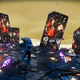 A modded screenshot of No Man's Sky with the polygonal biome replaced with Sean Murray head textures.
